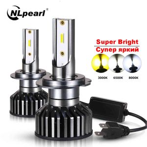 NLpearl Car H4 H7H1 H8 H11 H9 HB3 9005 HB4 9006 HIR2 9012 LED-strålkastare Lampa 12V 50W 12000LM 3000K 6500K 8000K strålkastare