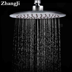 Zhang Ji Quality 20cm Big Rainfall Shower Head Stainless Steel Silica Gel Hole Bathroom Shower Head Water Saving Spray Nozzle H1209