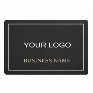 Mattor Modern Black and Gold Company Business Logo Personlig Välkommen Dörrmatta Högkvalitativ Beställningsmärke Rug matta Dörrmatta Golv
