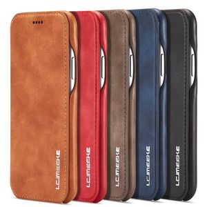 Caixas de telefone celular premium para iPhone SE2 XR XS titular de cartão flip capa de couro para iphone 11 12 pro máx 7 8 6s 6 mais 12 mini