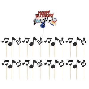 Other Festive & Party Supplies 25pcs Musical Instrument Note Cake Toppers Funny Cupcake Ornament Picks Decor Dessert Adornment For Birthday