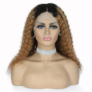 1b 30 Middle T Part Lace Front Wigs ombre Brasileiro 150% Densidade