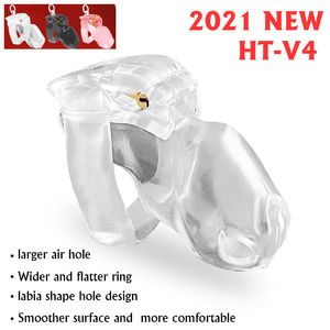 2021 New Male Chastity Device HT-V4 Set Keuschheitsgurtel Cock Cage Penis Ring Bondage Belt Fetish Adult Lock Sex Toys For Man