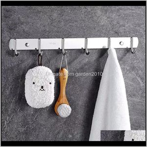 Hooks Rails Hook Rail Towel Rack Wall Mounted Coat Hangers For Bedroom Hallway Stainless Steel Rust And Water Proof Pqqso Itnva