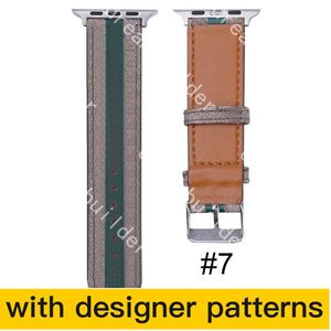  designer strap Watchbands Watch Band 42mm 38mm 40mm 44mm iwatch 2 3 4 5 bands Leather Bracelet Fashion Stripes casdw