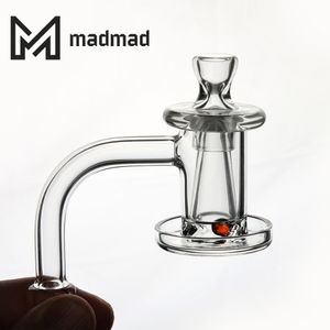 Quarz-Spinner-Räucherbanger-Set mit 1 Glas-Terp-Perle, 1 Glas-Vergaserkappe, 1 Glas-Kegelverbindung 10/14/19 mm männlich/weiblich