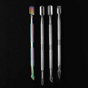 Beracky Two Styles Rainbow Rostfritt Stål Rökning Dabber Tool Heady Titanium Dab Verktyg för Quartz Banger Nails Glas Vatten Bongs Oljeriggar