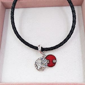 925 Sterling Srebrna biżuteria tworzy zapasy tylko Pandora Santa Love Peace Radość DIY Charms Bransoletka przyjaźni dla kobiet łańcuch Naszyjnik 798468C01