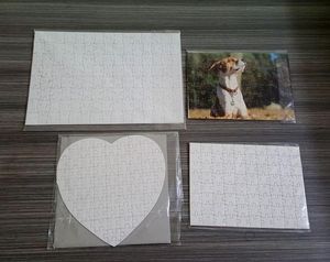 DHL Sublimation Puzzle A4 Heart Size Sublimazione fai da te Puzzle in bianco Puzzle bianco Jigsaw 80pcs Trasferimento di stampa a caldo Regalo fatto a mano