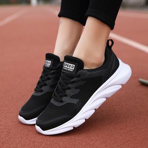 Atacado Tênis de corrida esportivo masculino e feminino super leve, respirável, preto, branco, rosa, tênis ao ar livre EUR 35-41 WY04-8681