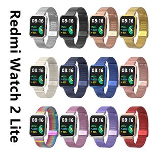 Xiaomi Mi İzle için Metal Kayış 2 Lite Band Bilezik Redmi Watch2 Lite Için Paslanmaz Çelik Bileklik Smart Watch Aksesuarları