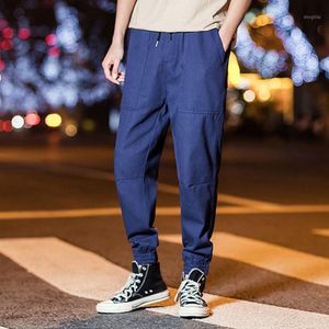 Men s Pants Hzirip Four Seasons Men Casual Black Low Waist Washed Straight Leg Comfortable Youth Sports Ankle Length