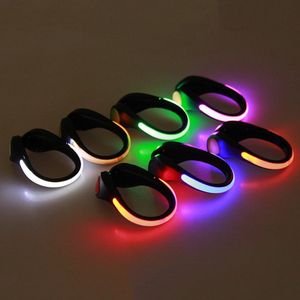 LED Luminous Shoe Clip Light Novelty Lighting Outdoor Running cycling Bicycle RGB Safety Night Lights Warn lamp Glowing zapato ciclismo