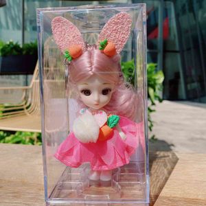 New PVC Buffed 16 см BJD Кукла 13 Суставов Милая Кукла 3d Коричневые глаза Мода Рождество Кукла Детка DIY Игрушка Девушка День Рождения Подарок H1108