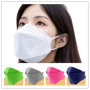 Vente en gros KN95 masques de visage jetables colorés design adulte Protection anti-poussière de poussière Masque en forme de saule en gros