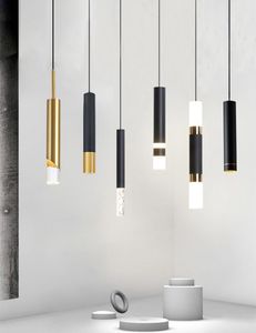 Modern LED Pendant Lights Black Gold Decoration Classic Loft Aisle Bedside Hängande lampa Iron AC 220V vägg