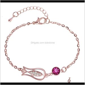 Altre bracciali Dlenpe drop 2021 Gioielli in oro rosa semplice Play pesce perle da donna indossare braccialette coreane a mano gioielli1wlp hrmki