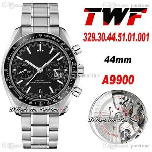 TWF Racing A9900 Automatik Chronograph Herrenuhr Tachymeter Lünette Schwarzes Zifferblatt Edelstahl Armband Super Edition 329.30.44.51.01.001 Puretime A1