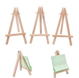 8x15cm Natural Wooden Mini Tripod Easel Painting Holder Menu Board Accessoriy Stand Display Small Holders Wedding Decoration SN4738