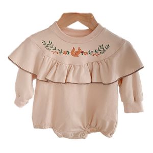 Moda bebê meninas roupas primavera outono algodão manga comprida bodysuit bebê macacão outfits recém-nascido infantil roupas 0-24m 210413