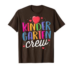 Kindergarten Crew Back to School Teacher Kinder Rainbow T-Shirt