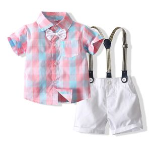 Abbigliamento per feste di compleanno per bambini, vestito scozzese, papillon, vestito con cinturino da gentiluomo, set di abbigliamento per bambini, camicia, costume da matrimonio, 1 2 3 anni