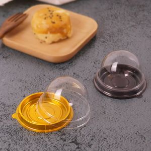 Boîte à gâteaux ronde en plastique Boîtes à plateaux individuelles pour gâteaux de lune Mooncake Pvc Case Food Gift