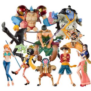 Anime One Piece 20th Anniversary Edition Rufy Figura Zoro Sanji Nami Chopper Nico Robin BROOK PVC Action Figure Modello Doll Toys X0526