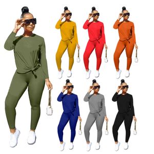 CM.YAYA Classic Sportwear Sportwear Mulheres Manga Longa Top Jogger Calças Terno Active Wear Tracksuit Dois pedaço Set Fitness Outfits Y0625