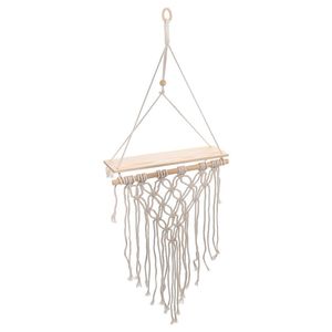 Wholesale hanging rope shelf for sale - Group buy Hooks Rails Pc Decorative Tassels Tapestry Hanging Shelf Bohemian Cotton Rope Woven Rack