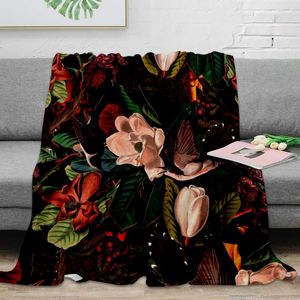 Blankets FLORAL AND BIRDS XIV Throw Blanket Warm Soft Sale Flannel For Bed Sofa Home Decor Wholesale