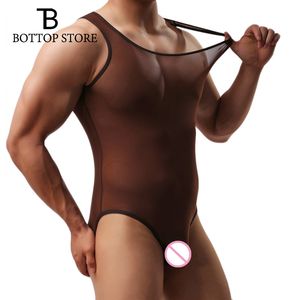 3 pic/lot Sexy Biancheria Intima Maschile Intimo elasticizzato e contenitivo Uomini Body Body Uomo Tute Strette Gay Canotta Elastico Bodystocking Lingerie