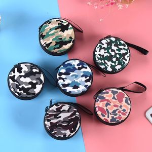 Camouflage Print Coin Purse Girls Purse Kawaii Mini Wallet Chain Zipper Silicone Headphone Key Storage Bag Mini Money Bags