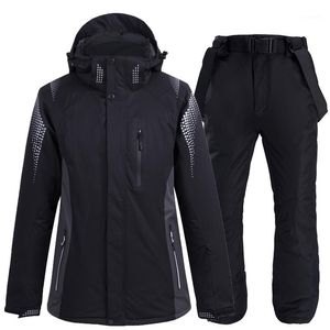 Jaquetas e calças de esqui para casais, roupas de esqui para homens e mulheres, conjuntos de snowboard, quentes à prova de vento, à prova d'água, neve, roupas de inverno ao ar livre1