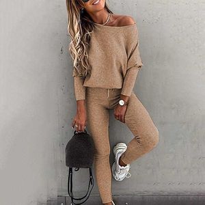 Wiosna Dwuczęściowy Zestaw Dres Women Fall Top Spodnie Zestawy Kobiet Gym Joggers Garnitur Sport Wear Francais Streetwear Dresy Y0625