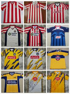 Tamanho S-XXL Liga MX Retro Clube América Futebol Jerseys México Tijuana Tigres Unam Chivas Guadalajara Camisas de futebol