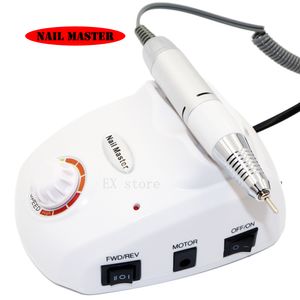 White nail drill 30000rpm master professional manicure machine electric file polishing with 6pcs bit