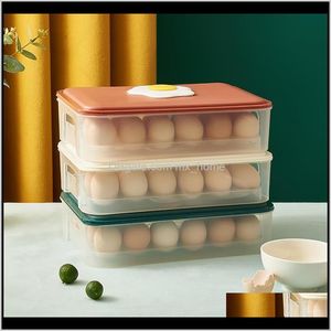 Организация баночек домашнее садовое пластическое хранение контейнеры холодильник Der Type Организатор коробки яиц яйца овощи свежие дома
