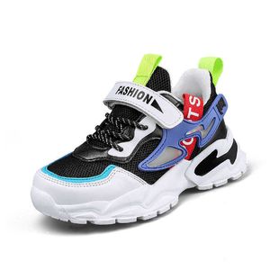 Sportpojkar Sneakers Barnskor för barn Sneakers Flickor Casual Shoes Mesh Running Skor Skolutbildare Andas 2021 G1025