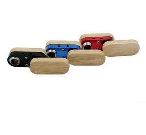 Pieghevole tubo di legno staccabile in lega di alluminio portasigarette mano portatile pieghevole pipe accessori per fumatori GGA4153