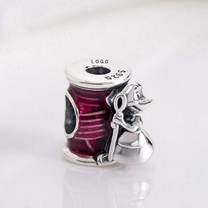 DIY-Perlen aus 100 % 925er Sterlingsilber; Aschenputtel-Suzy-Maus-Nadelfaden-Charm; geeignet für Armbandschmuck, Weihnachtsgeschenke