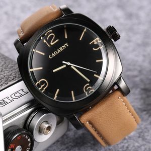 Wristwatches Cool Mens Casual Watches Men Quartz Wrist Watch Cagarny Leather Strap Sports Military Relogio Masculino