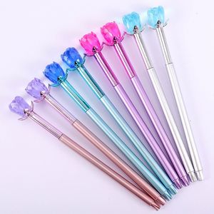 Rose flower diamond style Gel pen School Office Supplies Signature ballpoint pens