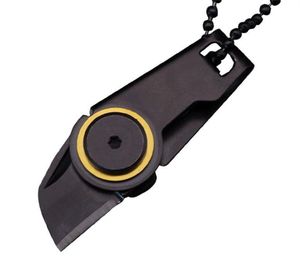 Ganci Rotaie Mini Coltello con cerniera Strumento di emergenza portatile per sopravvivenza all'aperto Portachiavi pieghevole EDC in acciaio inossidabile XB1