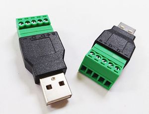 Yüksek Kaliteli USB2.0 A Erkek AV Terminali Bağlayıcı Adaptörü / 10 adet