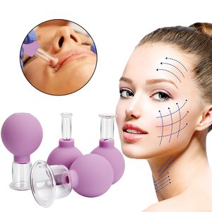 Rubber Head Glass Cupping Face Body Massager Vacuum Suction Cups therapy Cuppings Set Cans for Massage Health Care