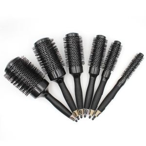 Escovas de cabelo 6 tamanho/lote escova de cabelo Nano escova de cabelo cerâmica térmica íon barril redondo pente de cabeleireiro salão de estilo secagem curling