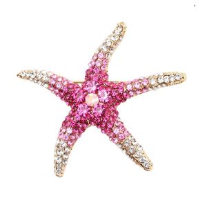 Szpilki, Broszki Moda Rhinestone Starfish Dla Kobiet Duża Insect Broszka Pin Sukienka Płaszcz Akcesoria Cute Biżuteria