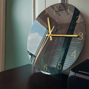 Lyxig glas vägg klocka modern tyst kreativ klocka s Hem DECREOR Living Room Kitchen Big Reloj Cocina Gift 220115