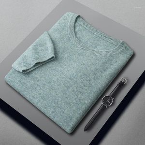 Mäns Tröjor 2021 Vår Höst Cashmere Sweater Casual Short-Sleeved O-Neck Strikkad Solid Pullover Man Jumper Kläder